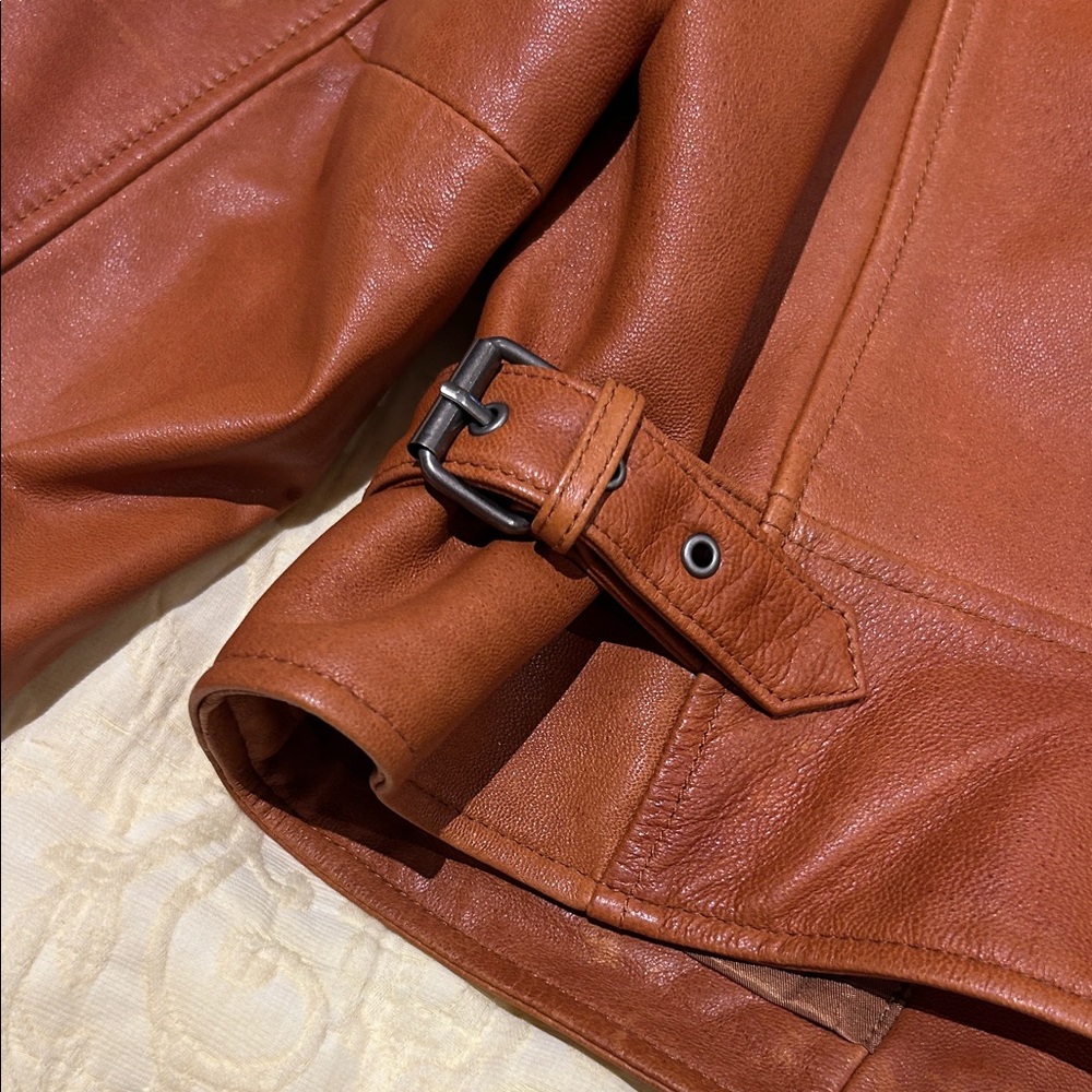 Genuine Leather Tan Jacket - Picture 11 of 15